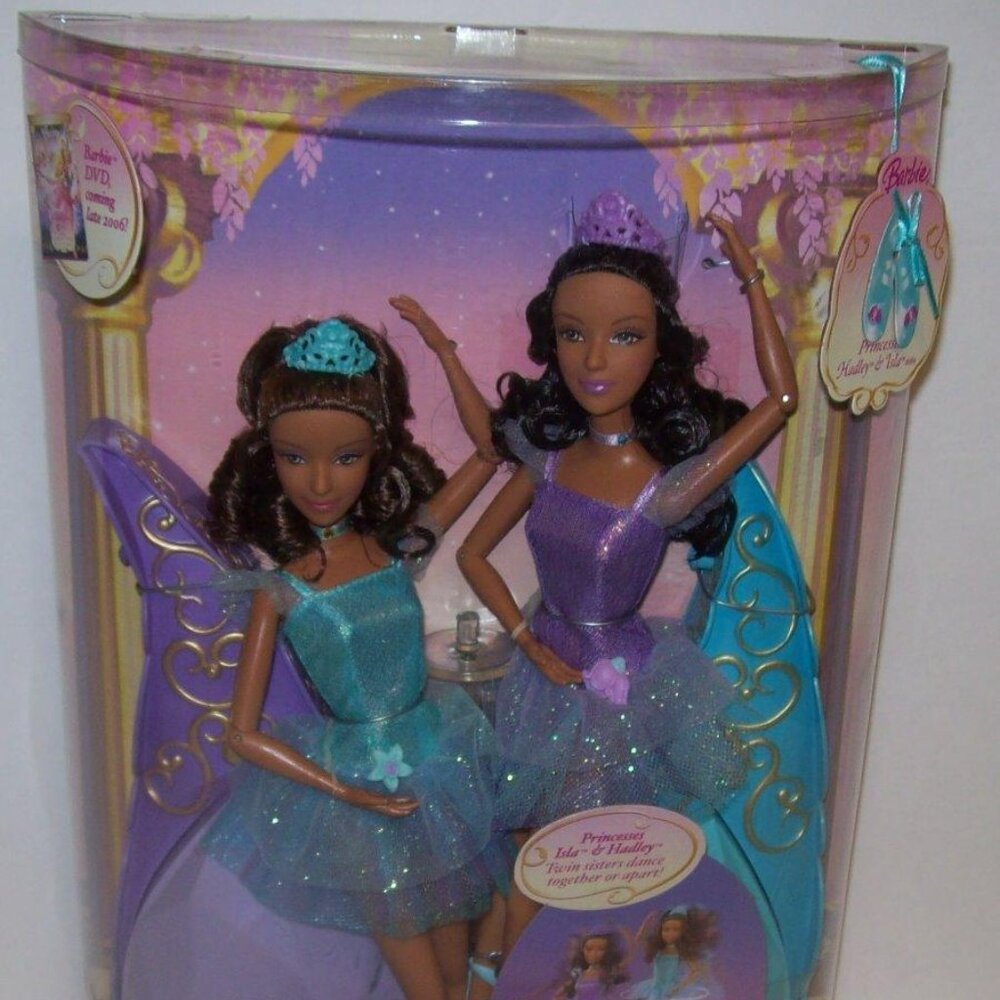 Barbie 12 Dancing Princesses Princess Isla and Hadley Dolls African American NEW
